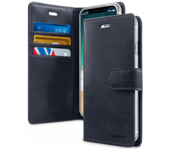 Étui Apple iPhone 11 Portefeuille Bleu Marine -  Goospery Blue Moon