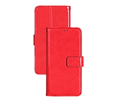 Étui Apple iPhone 12 Pro Max Rouge - Portefeuille Cuir PU