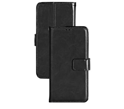 Étui Apple iPhone 13 Pro Max Noir - Portefeuille Cuir PU