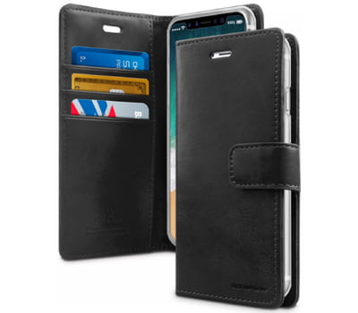Étui Apple iPhone XS Max Portefeuille Noir - Goospery Blue Moon
