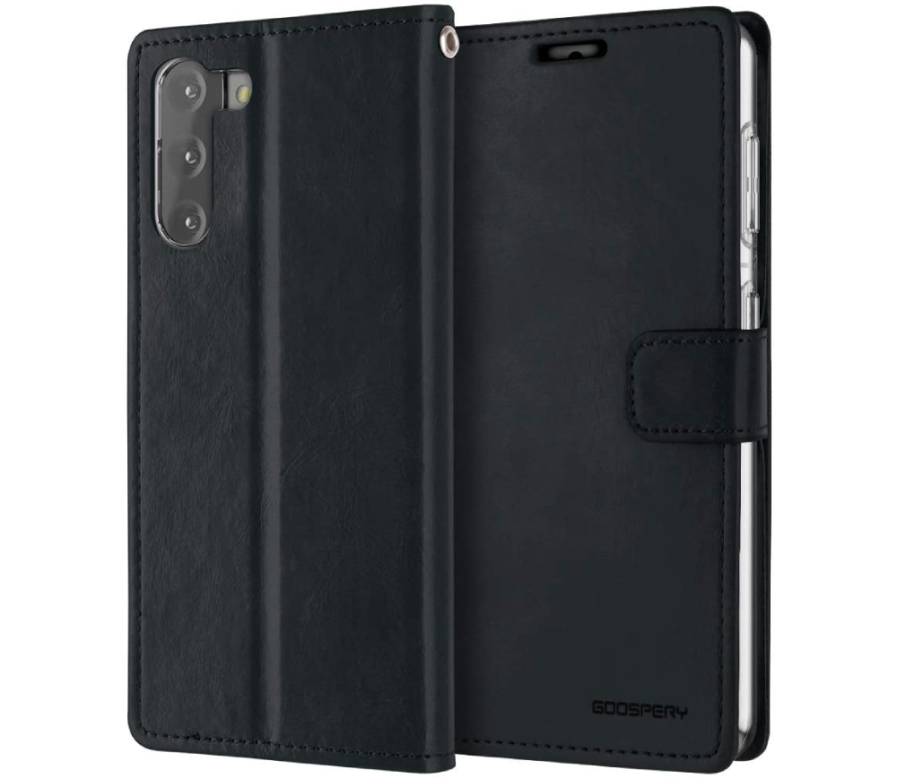 Étui Samsung Galaxy S21 Plus 5G Portefeuille Noir - Goospery Blue Moon