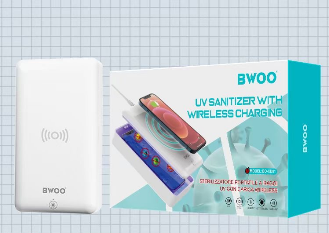 Boîte de stérilisation Bwoo + Charge sans fil 5W (BO-XD01) - Blanc
