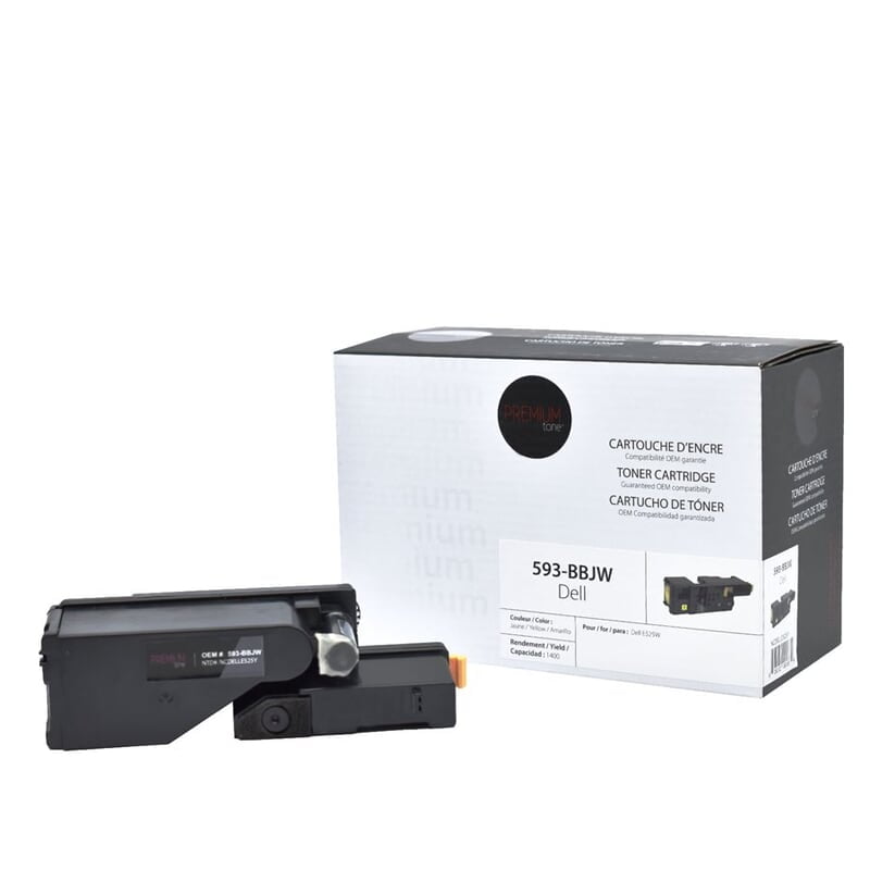 cartouche de toner laser Dell E525 593-BBJW compatible yellow