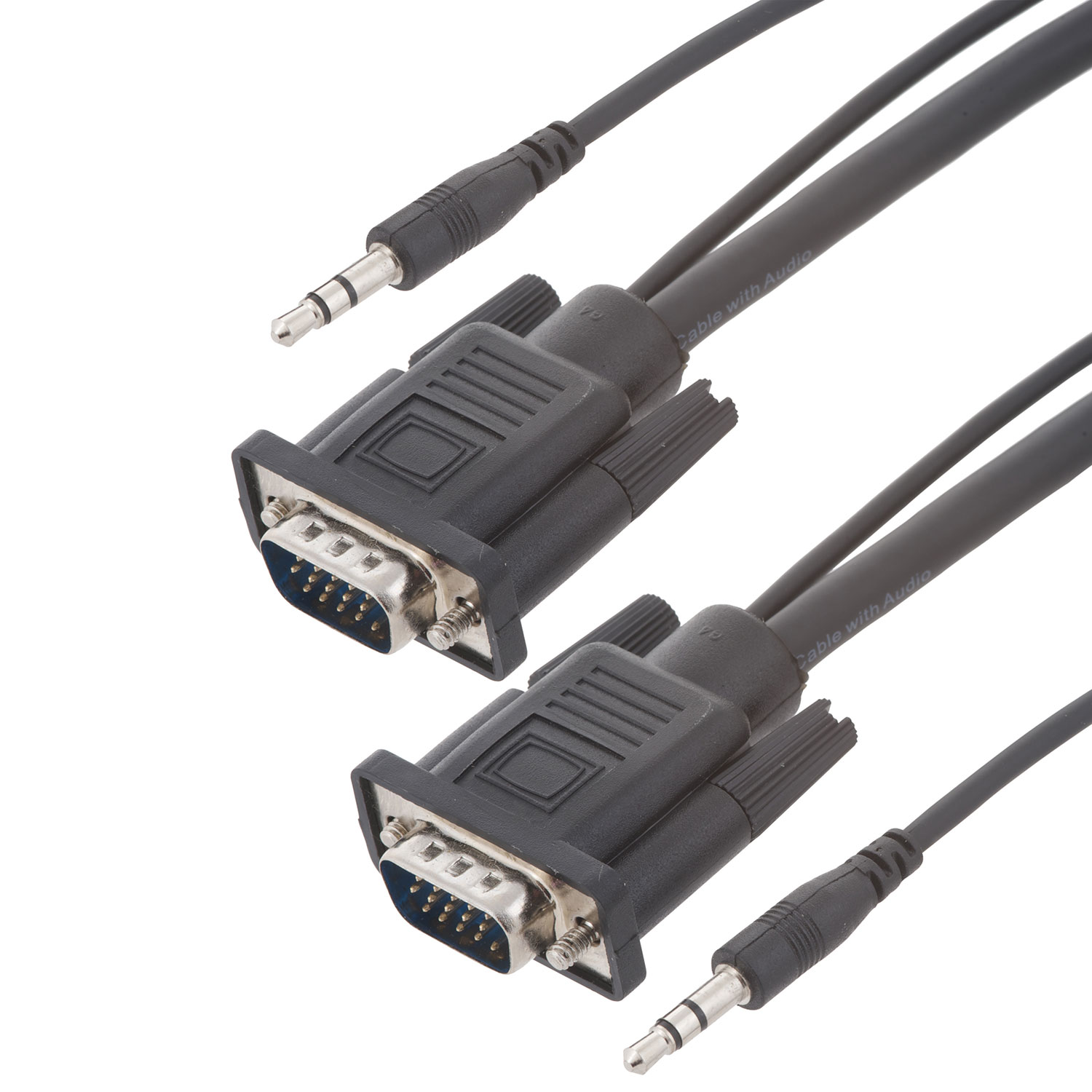 Câble VGA Avec Prise Jack 3.5mm Mâle Vers Mâle 12 PI (3.65 M) Insignia Noir