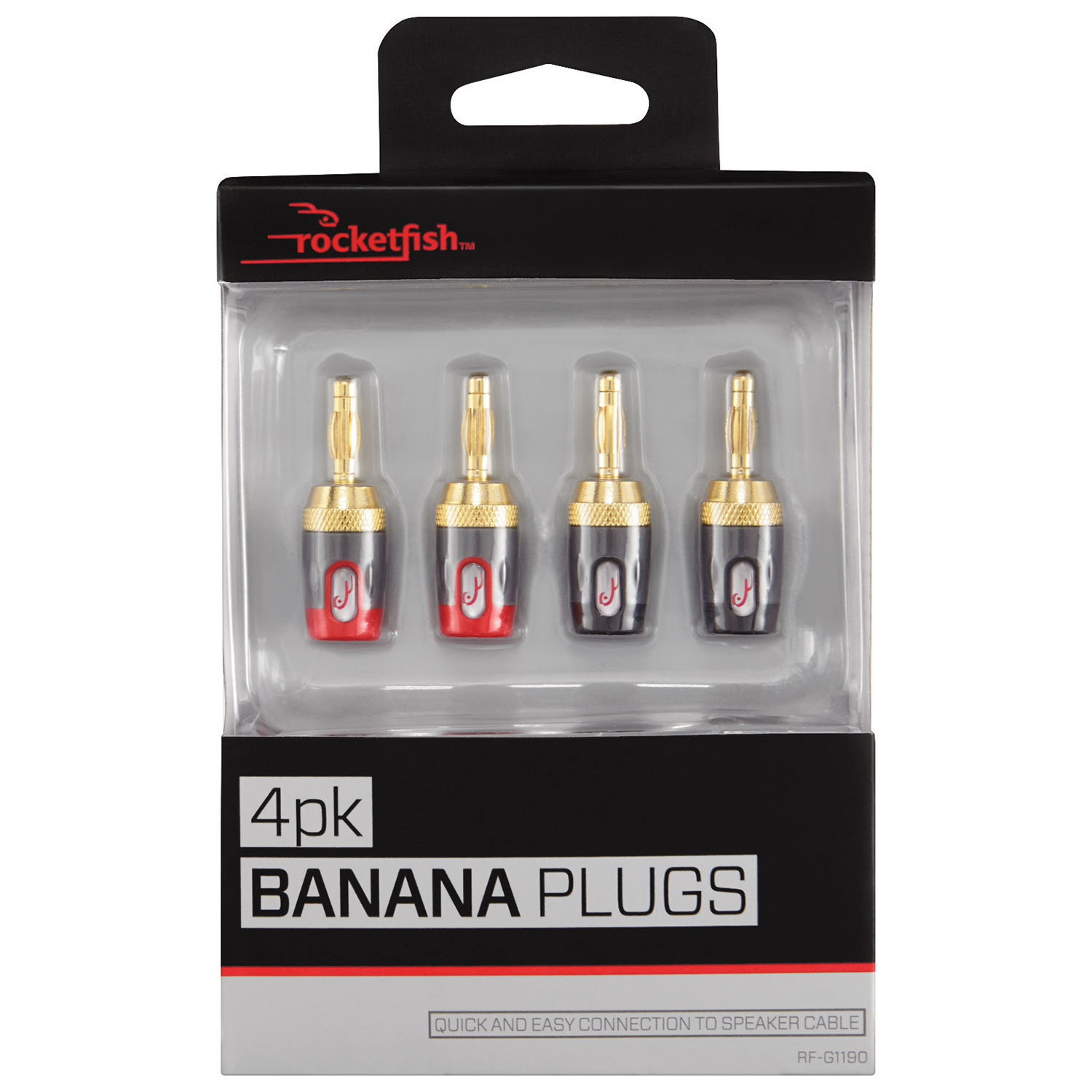 FICHE BANANE DE ROCKETFISH (RF-G1190-C) - PAQUET DE 4