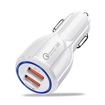 Chargeur Auto Fast 3.0 2 Ports Samsung Blanc