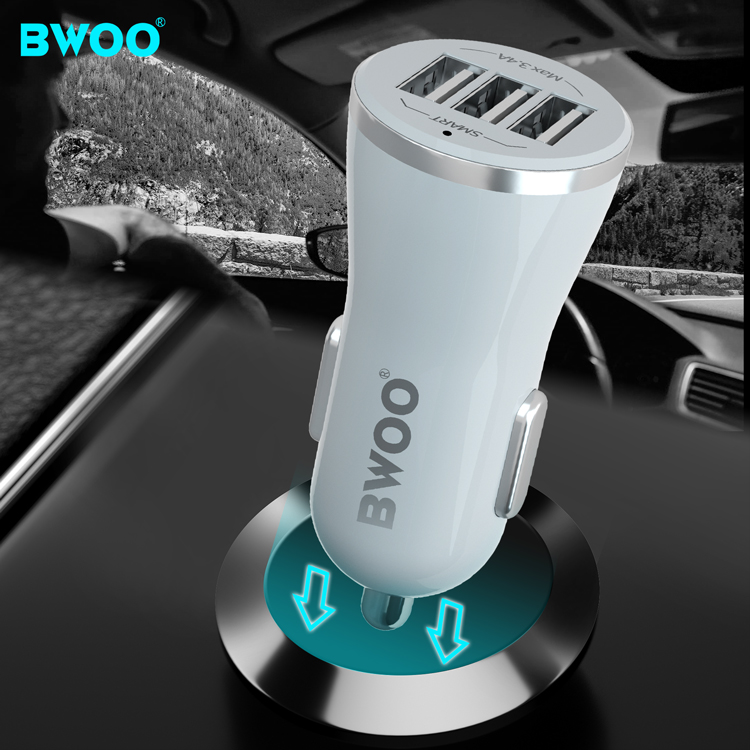 Chargeur auto Bwoo 3 x USB-A (BO-CC53) - Blanc Chargeur auto Bwoo 3 x USB-A (BO-CC53) - Blanc