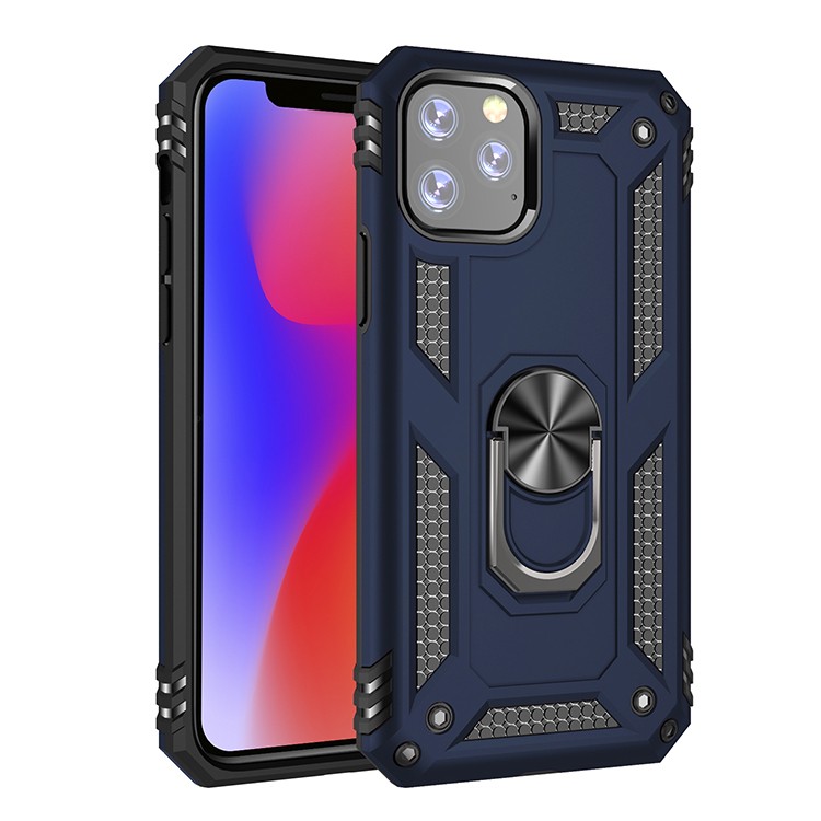 Case Apple iPhone 11 Blue - Armure Hybride Militaire avec bague de maintien