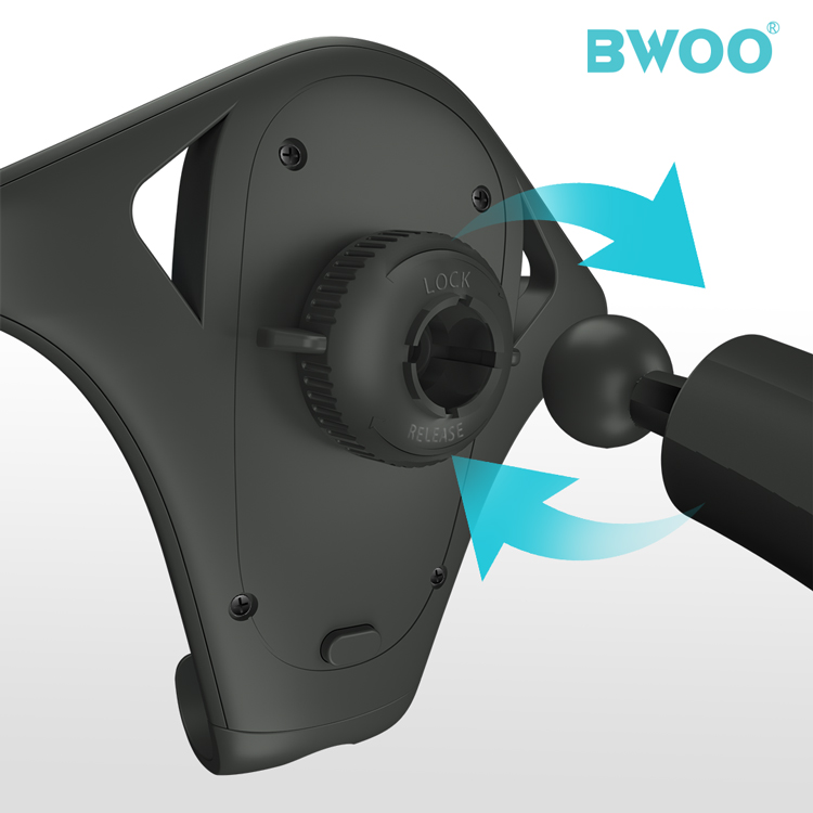 Support cellulaire Bwoo rotation 360° BO-ZJ89 - Noir Support cellulaire Bwoo rotation 360° BO-ZJ89 - Noir