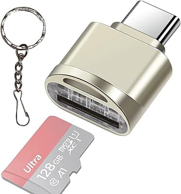 Lecteur de carte Mini USB C Micro SD, support de carte Type C OTG TF, compatible avec ordinateur portable, tablette, smartphone