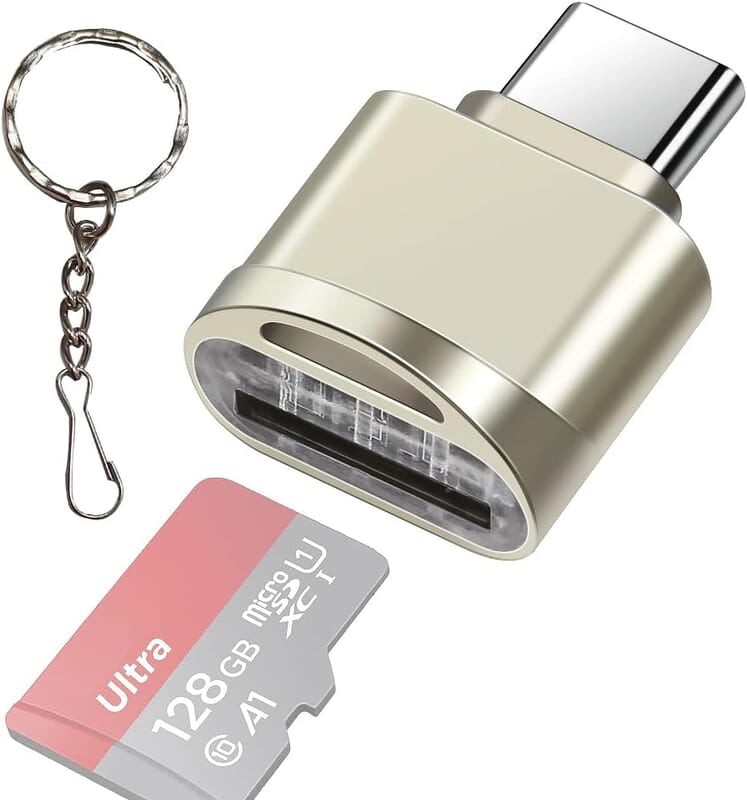 Lecteur de carte Mini USB C Micro SD, support de carte Type C OTG TF, compatible avec ordinateur portable, tablette, smartphone