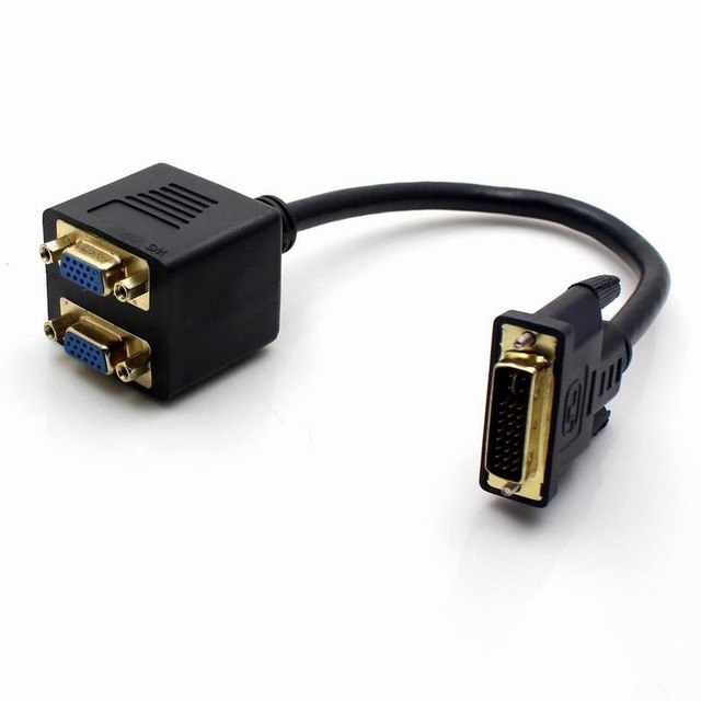 ADAPTATEUR SPLITTER DVI A 2 VGA FEMELLE