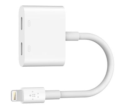 Adaptateur 2 en 1 Lightning Mâle Vers Chargeur + Ecouteurs Femelle