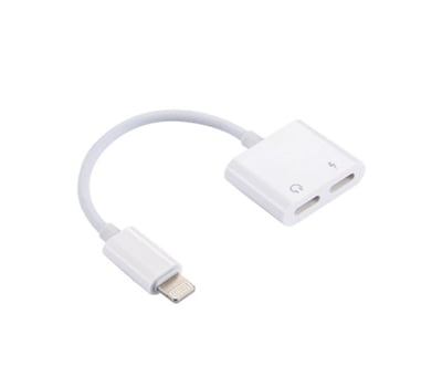 Adaptateur 2 en 1 Lightning Mâle Vers Chargeur + Ecouteurs Femelle