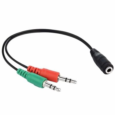 Adaptateur 2 x Prise Jack 3.5mm Mâle Vers Prise Jack 3.5mm Femelle 16 cm