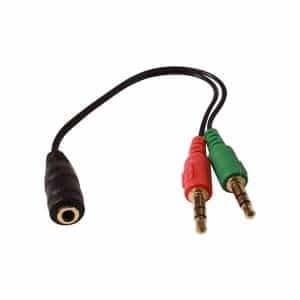 Adaptateur 2 x Prise Jack 3.5mm Mâle Vers Prise Jack 3.5mm Femelle 16 cm