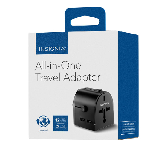 Adaptateur Insignia tout-en-un - Noir Adaptateur Insignia tout-en-un - Noir