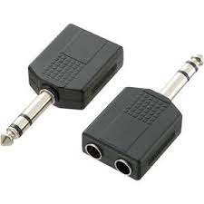 Adaptateur Mano 6.3mm Mâle Vers 2 x 6.3mm Femelle