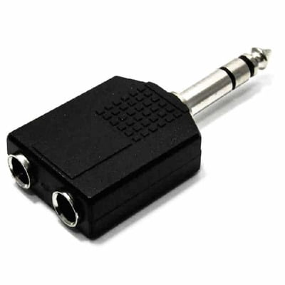 Adaptateur Mano 6.3mm Mâle Vers 2 x 6.3mm Femelle