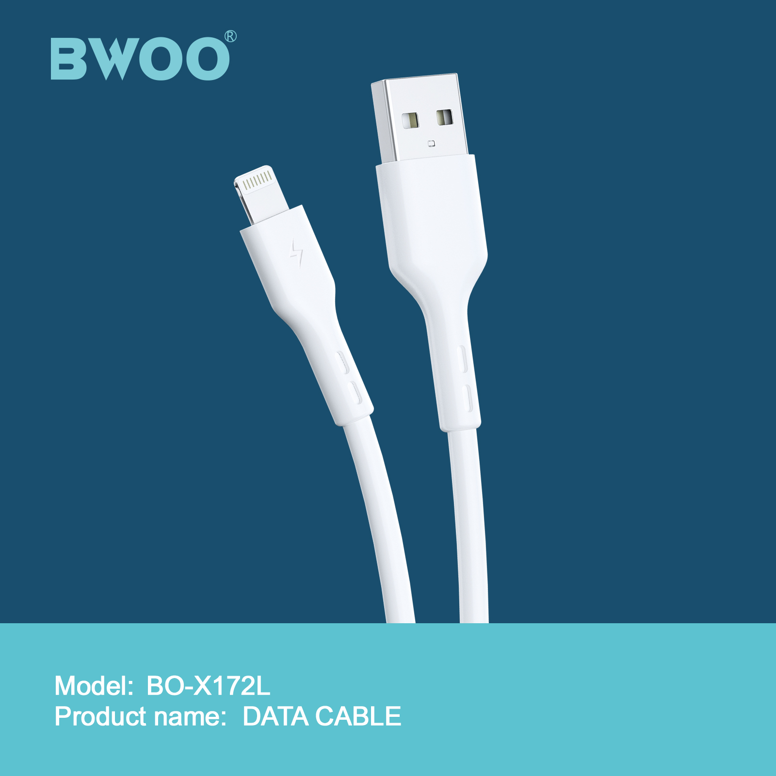 Câble Chargeur Bwoo USB-A vers Lightning (BO-X172L) - Blanc Câble Chargeur Bwoo USB-A vers Lightning (BO-X172L) - Blanc