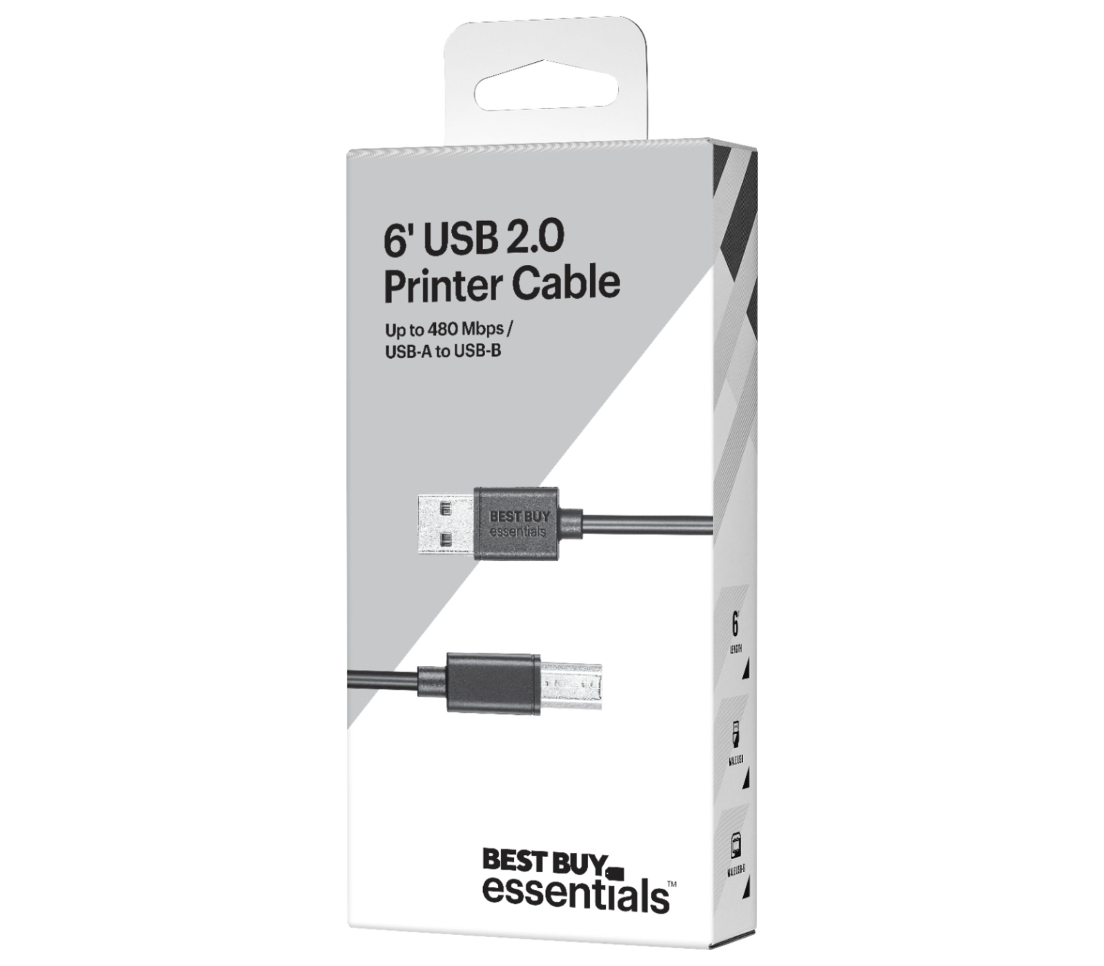 Câble Best Buy Essentials USB-A vers USB-B 6 Pi (1.8 M) - Noir Câble Best Buy Essentials USB-A vers USB-B 6 Pi (1.8 M) - Noir