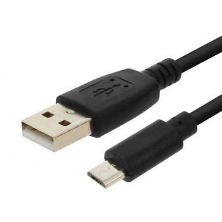 Câble Chargeur USB Micro Noir Câble Chargeur USB Micro Noir