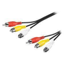 Câble Composite RCA Audio Vidéo Mâle Vers Mâle 0.9M
