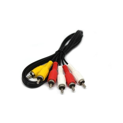 Câble Composite RCA Audio Vidéo Mâle Vers Mâle 1.8M