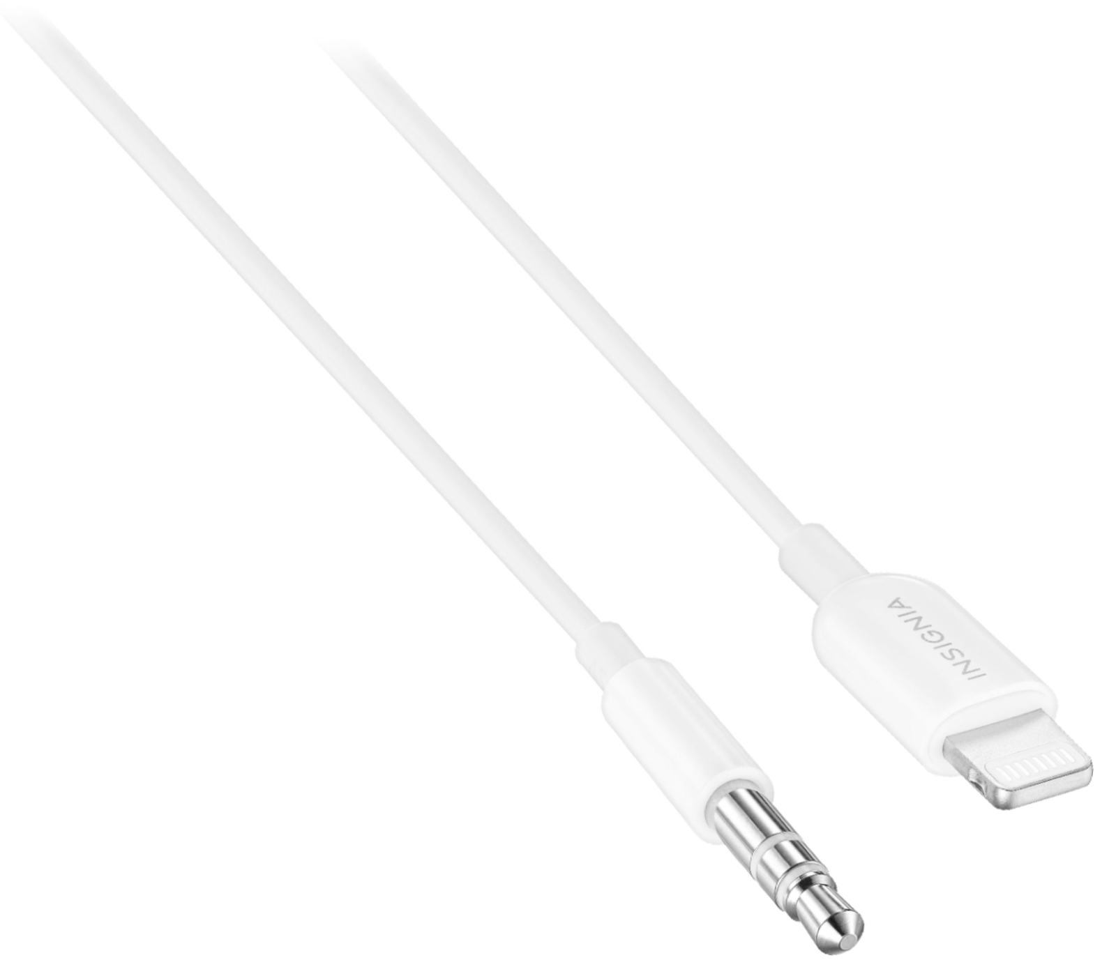 Câble Insignia Lightning vers prise jack 3.5 mm stéréo 3 Pi (0.9 M) Blanc - Boîte ouverte Câble Insignia Lightning vers prise jack 3.5 mm stéréo 3 Pi (0.9 M) Blanc - Boîte ouverte