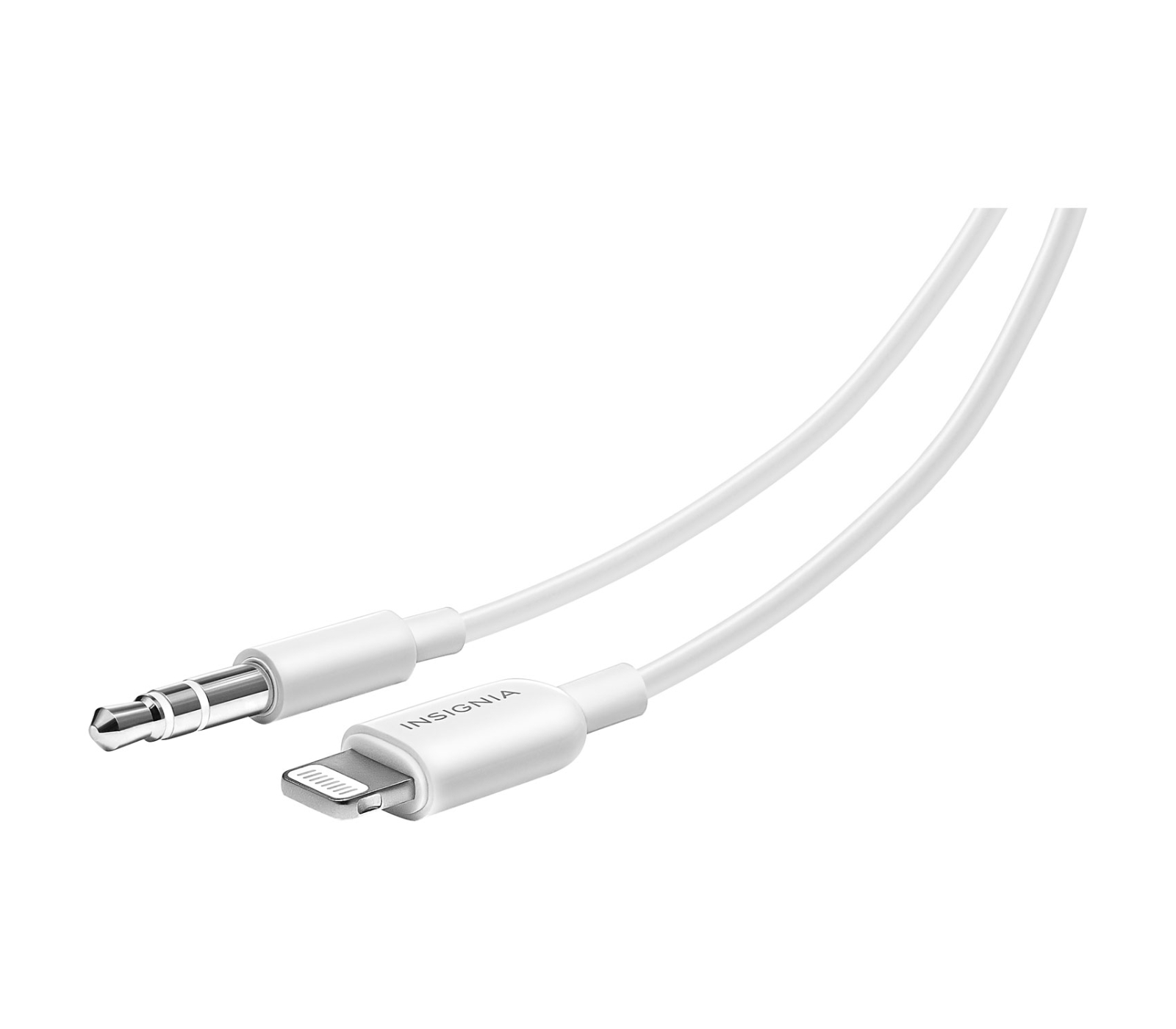 Câble Insignia Lightning vers prise jack 3.5 mm stéréo 3 Pi (0.9 M) Blanc - Boîte ouverte Câble Insignia Lightning vers prise jack 3.5 mm stéréo 3 Pi (0.9 M) Blanc - Boîte ouverte