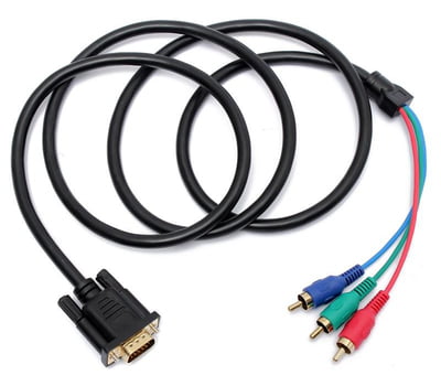 Câble VGA Mâle Vers 3 Prises RCA Component Mâles 5 PI (1.5 M)