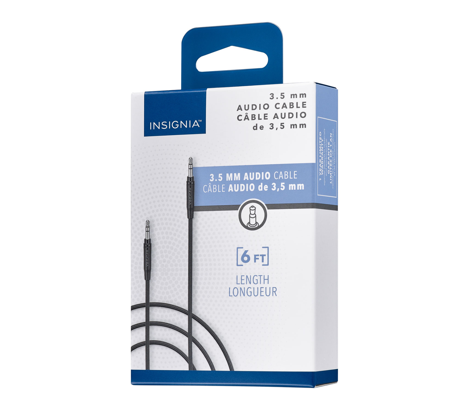 Câble audio Insignia Prise jack 3.5 mm Mâle vers Mâle 6 Pi (1.8 M) - Noir Câble audio Insignia Prise jack 3.5 mm Mâle vers Mâle 6 Pi (1.8 M) - Noir