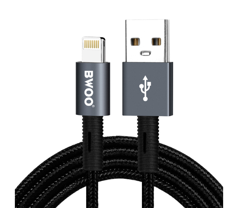 Câble chargeur Bwoo USB-A vers Lightning (B0-X211L) - Noir