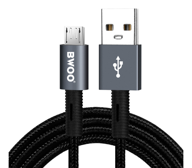 Câble chargeur Bwoo USB-A vers Micro USB (B0-X211V) - Noir