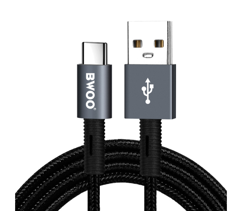 Câble chargeur Bwoo USB-A vers USB-C (B0-X211C) - Noir