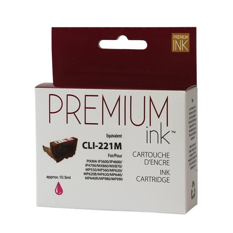 Cartouche Jet d’encre Canon CLI-221 Magenta Compatible
