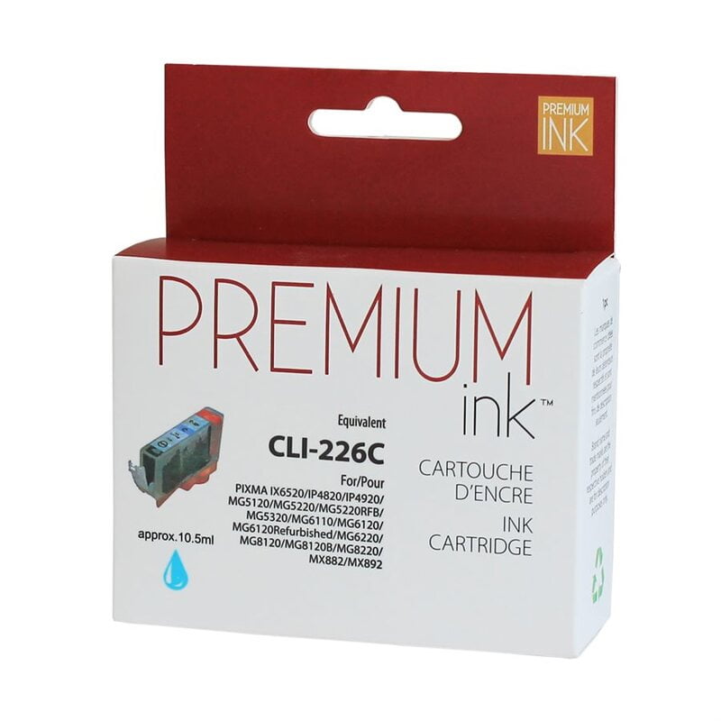Cartouche Jet d’encre Canon CLI-226 Cyan Compatible Cartouche Jet d’encre Canon CLI-226 Cyan Compatible