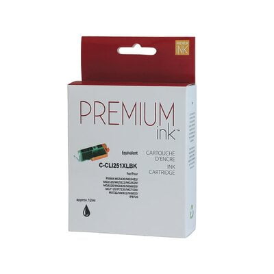 Cartouche Jet d'encre Canon CLI-251 XL Compatible Black Cartouche Jet d'encre Canon CLI-251 XL Compatible Black