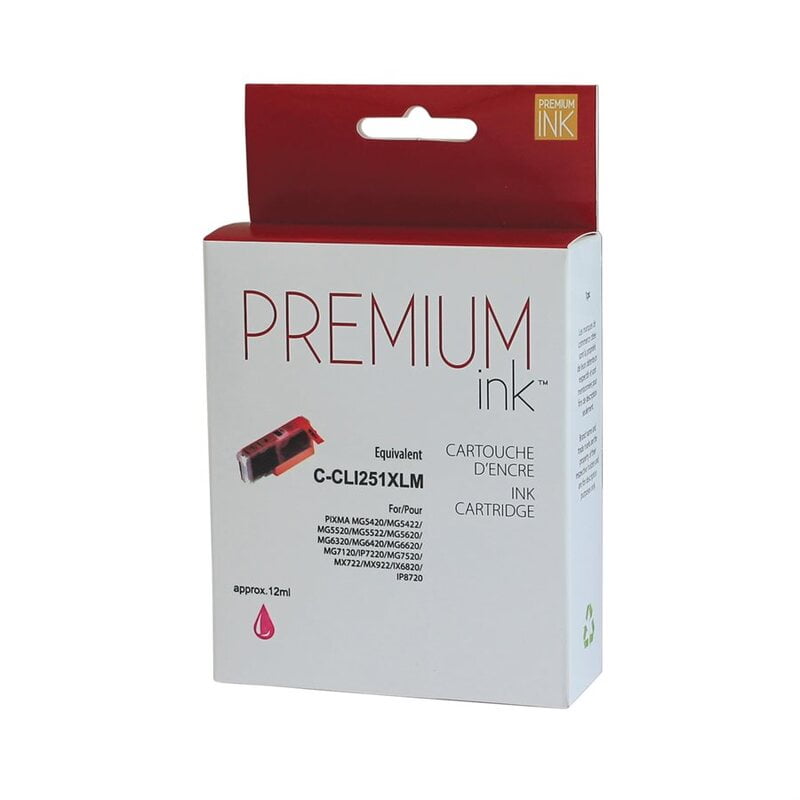 Cartouche Jet d'encre Canon CLI-251 XL Compatible Magenta Cartouche Jet d'encre Canon CLI-251 XL Compatible Magenta
