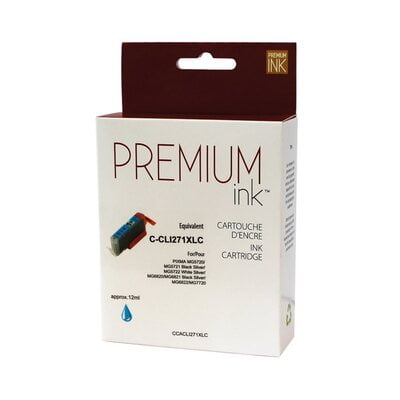Cartouche Jet d’encre Canon CLI-271XL Cyan Compatible Cartouche Jet d’encre Canon CLI-271XL Cyan Compatible