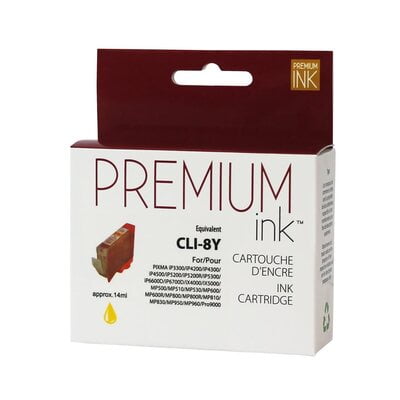 Cartouche Jet d'encre Canon CLI-8Y Compatible Yellow