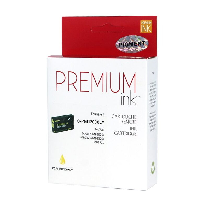 Cartouche Jet d'encre Canon PGI-1200 XL Compatible Yellow Cartouche Jet d'encre Canon PGI-1200 XL Compatible Yellow