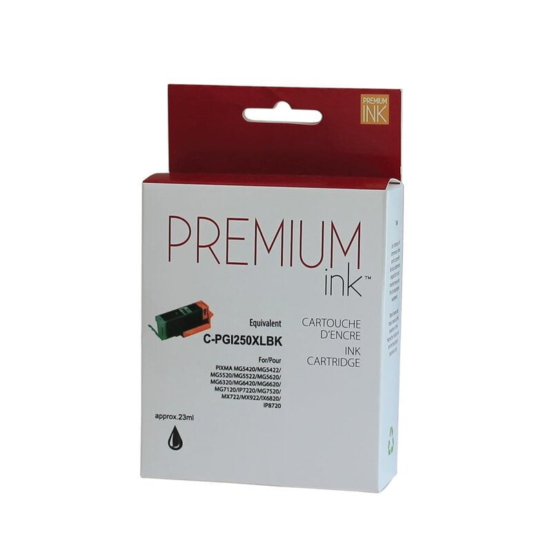 Cartouche Jet d'encre Canon PGI-250 XL Compatible Black Cartouche Jet d'encre Canon PGI-250 XL Compatible Black