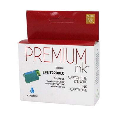 Cartouche Jet d'encre Epson T220XL220 Compatible Cyan