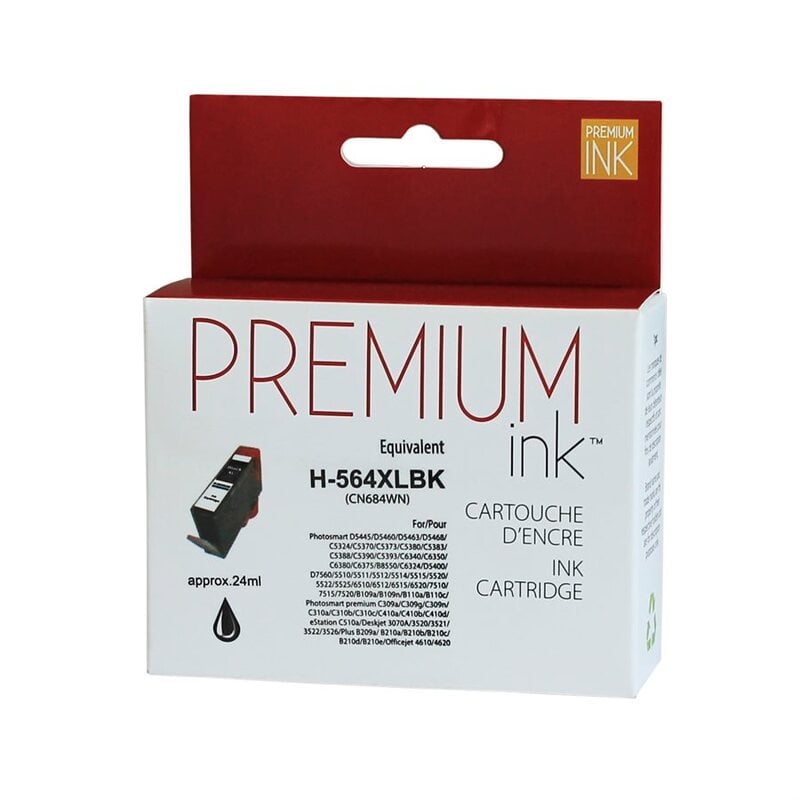 Cartouche Jet d'encre HP 564 XL Compatible Black Cartouche Jet d'encre HP 564 XL Compatible Black