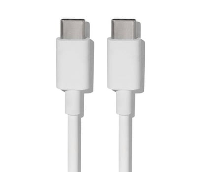Cable Chargeur Type-C Mâle Vers Mâle Blanc