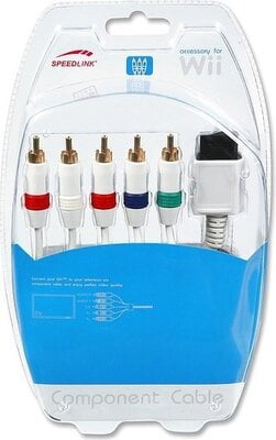 Cable Composant Audio vidéo ED Pour WII Et WII U – Blanc (Gaine Tressée) 1.8 M