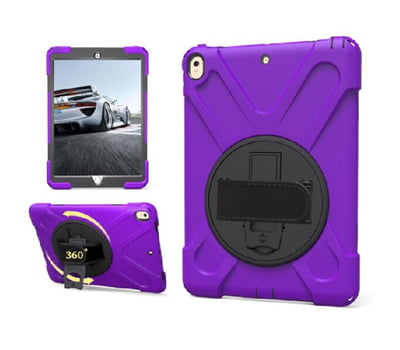 Case Apple iPad 2/3/4 Violet - blindée avec support pivotant à 360°