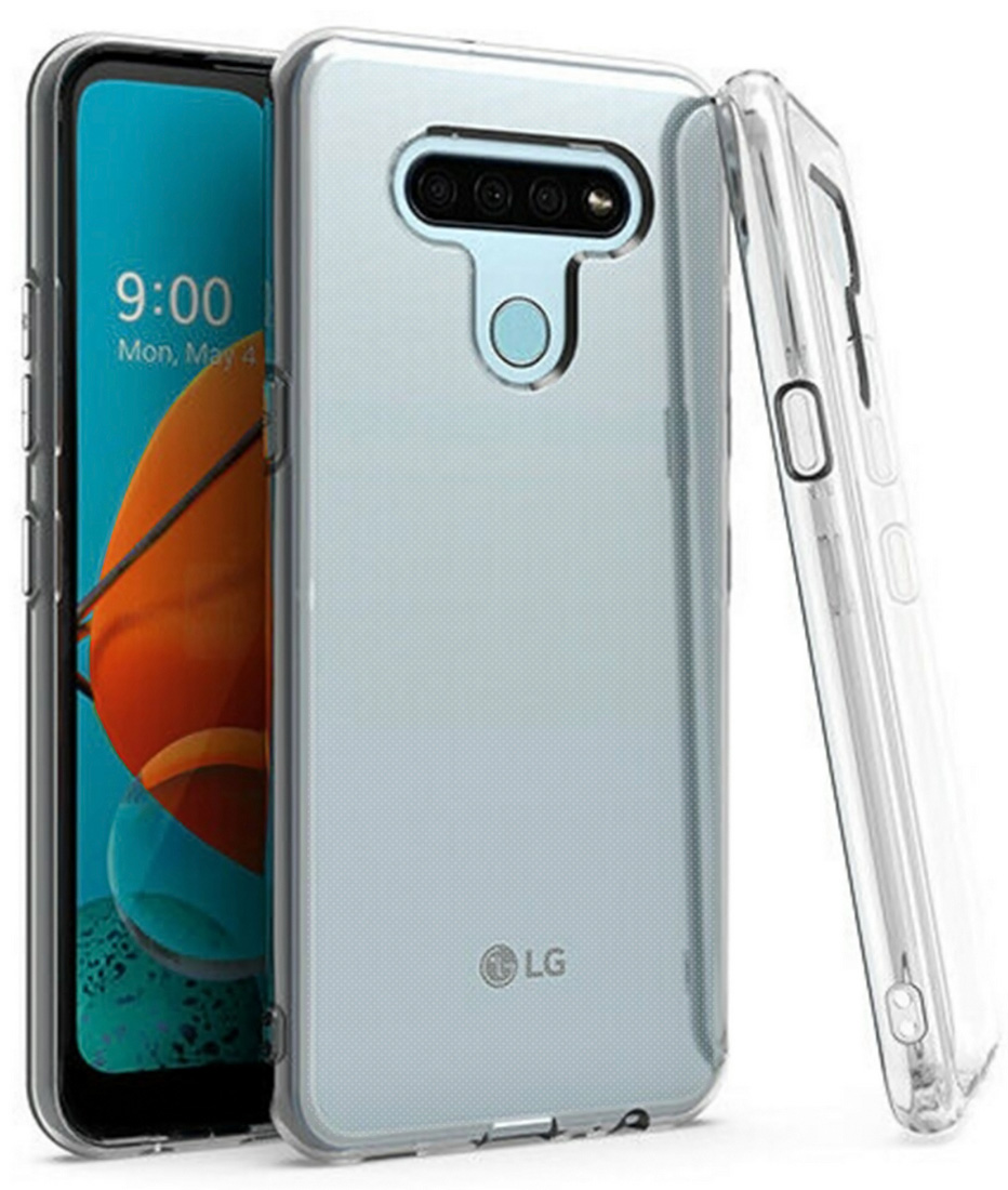 Case LG K51 Transparent avec 2 Tempered Glass