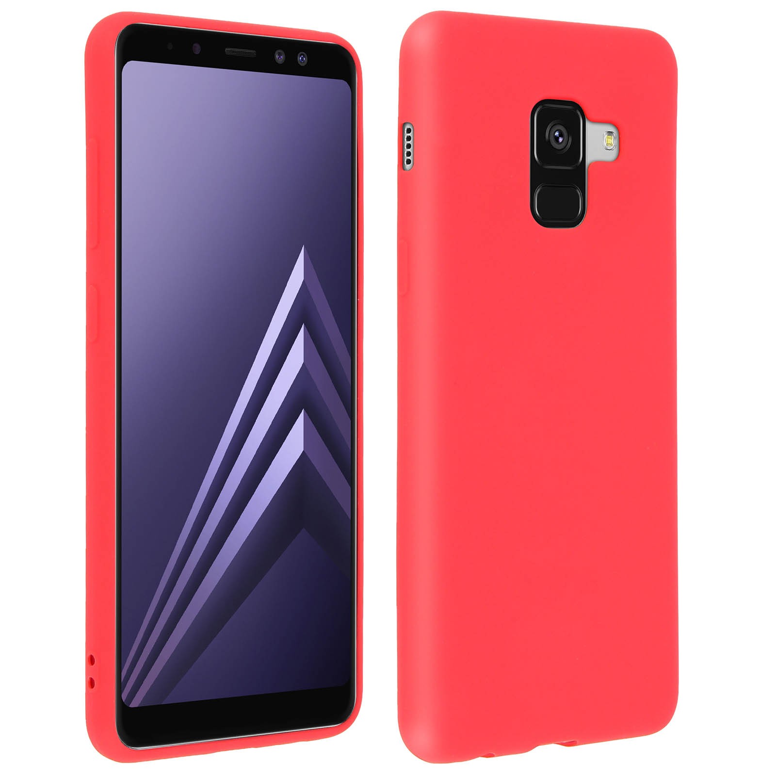 Case Samsung A8 (2018) Rouge - Silicone